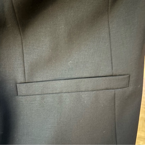 Ann Taylor Classic Double Breasted Black Virgin Wool Blazer, Size 14 - Picture 5 of 10